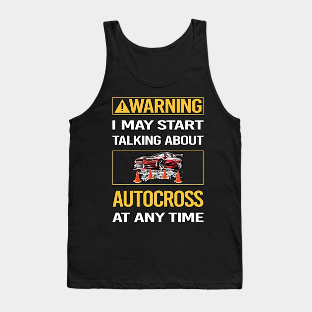 Funny Yellow Warning Autocross Tank Top by relativeshrimp